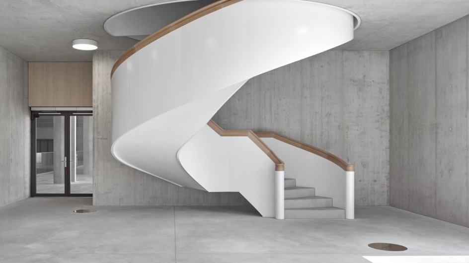 Treppenhaus; Bild © ern+ heinzl Architekten