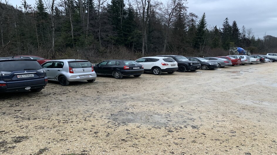 Parkplatz vor der Sanierung