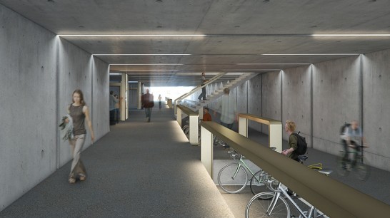 Olten, project competition pedestrian subway «Hammer»