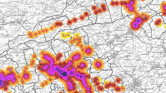 County Solothurn, GIS-analysis on quality of public transport development