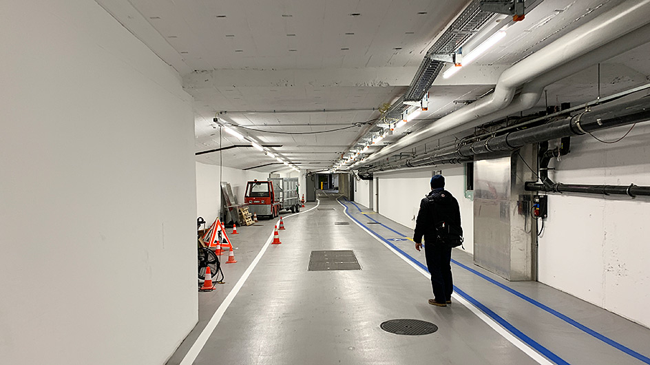 Sanierte PU als Transportroute unter dem Gleisfeld