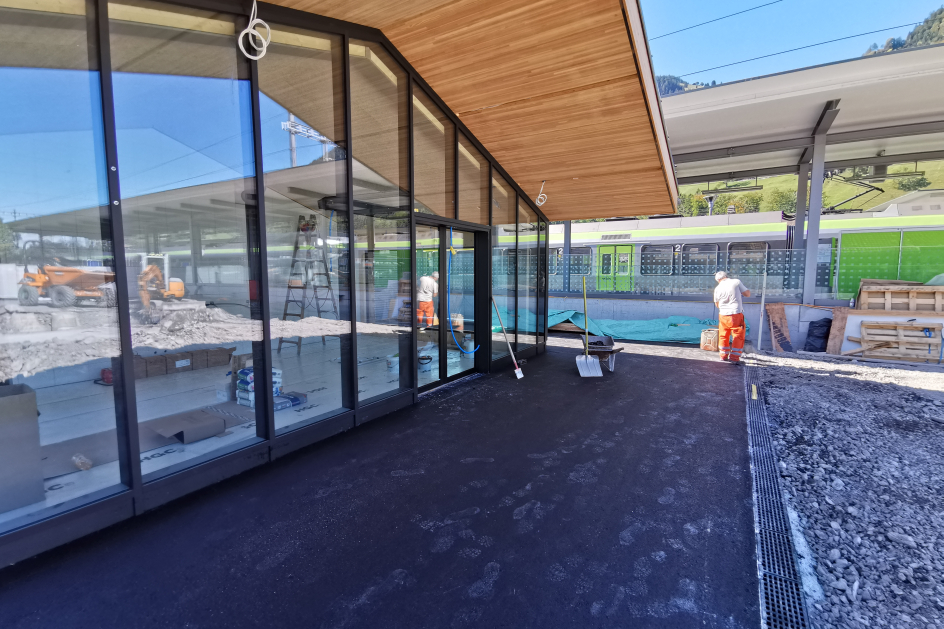 Ansicht neues Bahnhofsgebäude