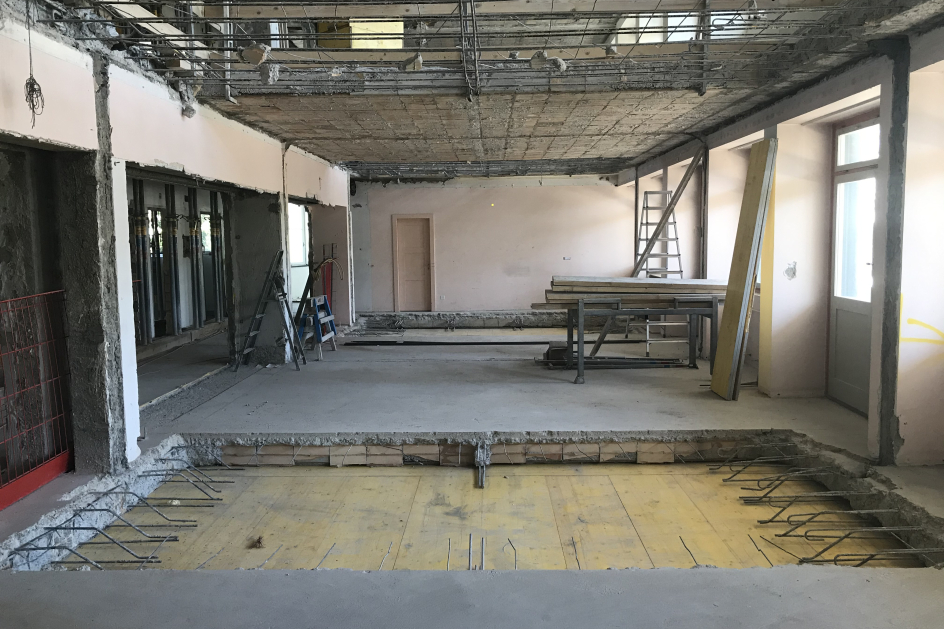 Neue Steigzone im Hauptgebäude