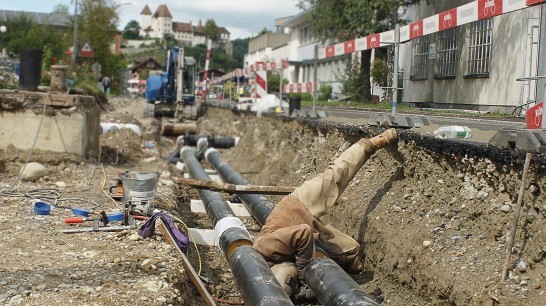 Burgdorf, extension district heating network «Einschlag»