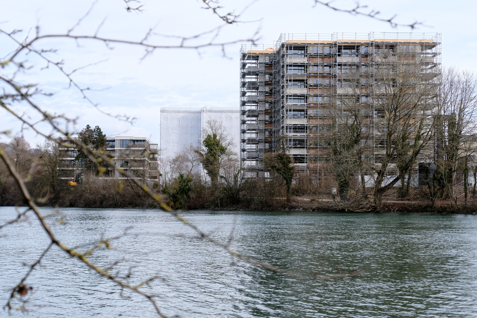 Arealentwicklung: die ersten Neubauten stehen und das Quartier entwickelt sich