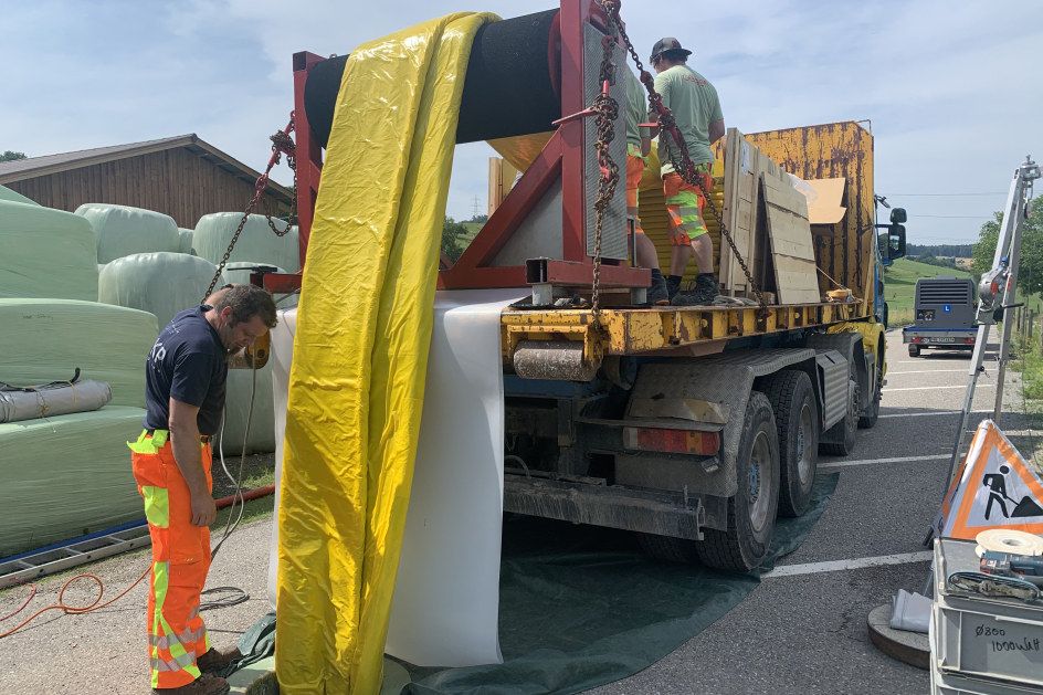 Sanierung eines Kanals DN1100 mittels Schlauchrelining