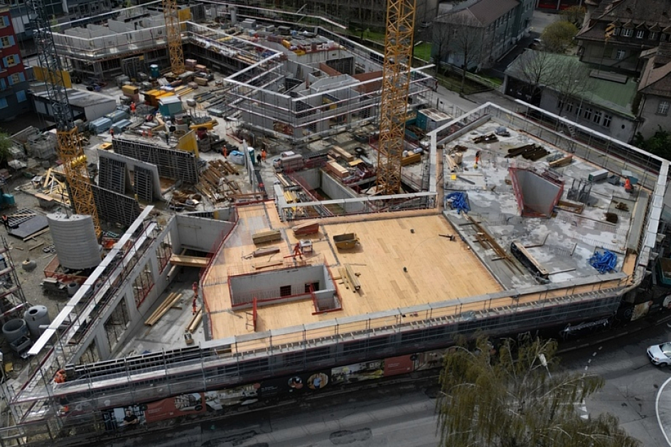 Drohnenansicht Baustelle