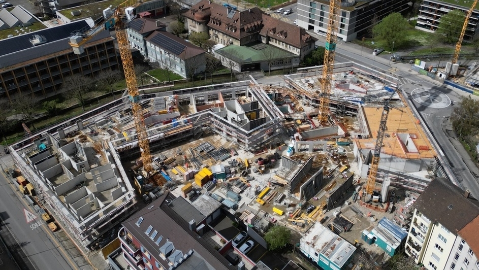 Drohnenansicht Baustelle