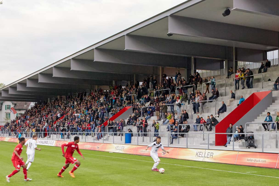 Die neue Gegentribüne, <br>Foto Michael Haug, Winterthur