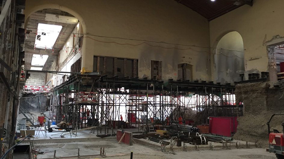 Bauarbeiten in der Haupthalle