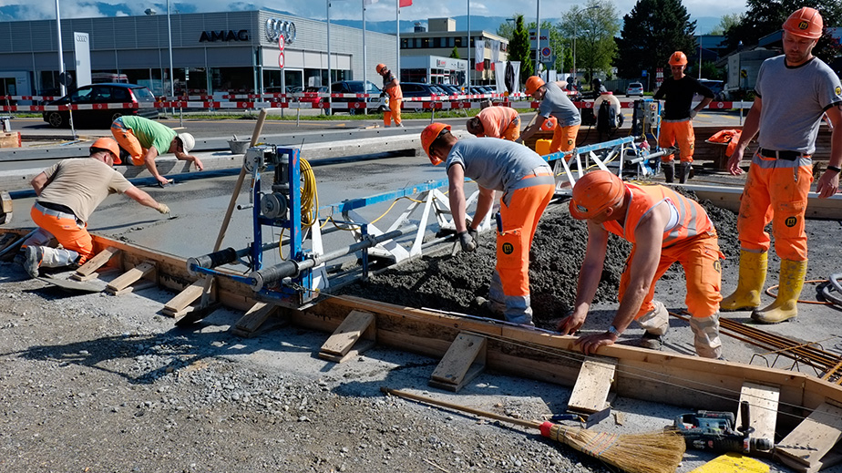 Bauarbeiten Betonkreisel