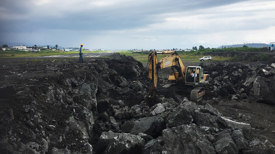 Pistenverlängerung Goma International Airports Kongo